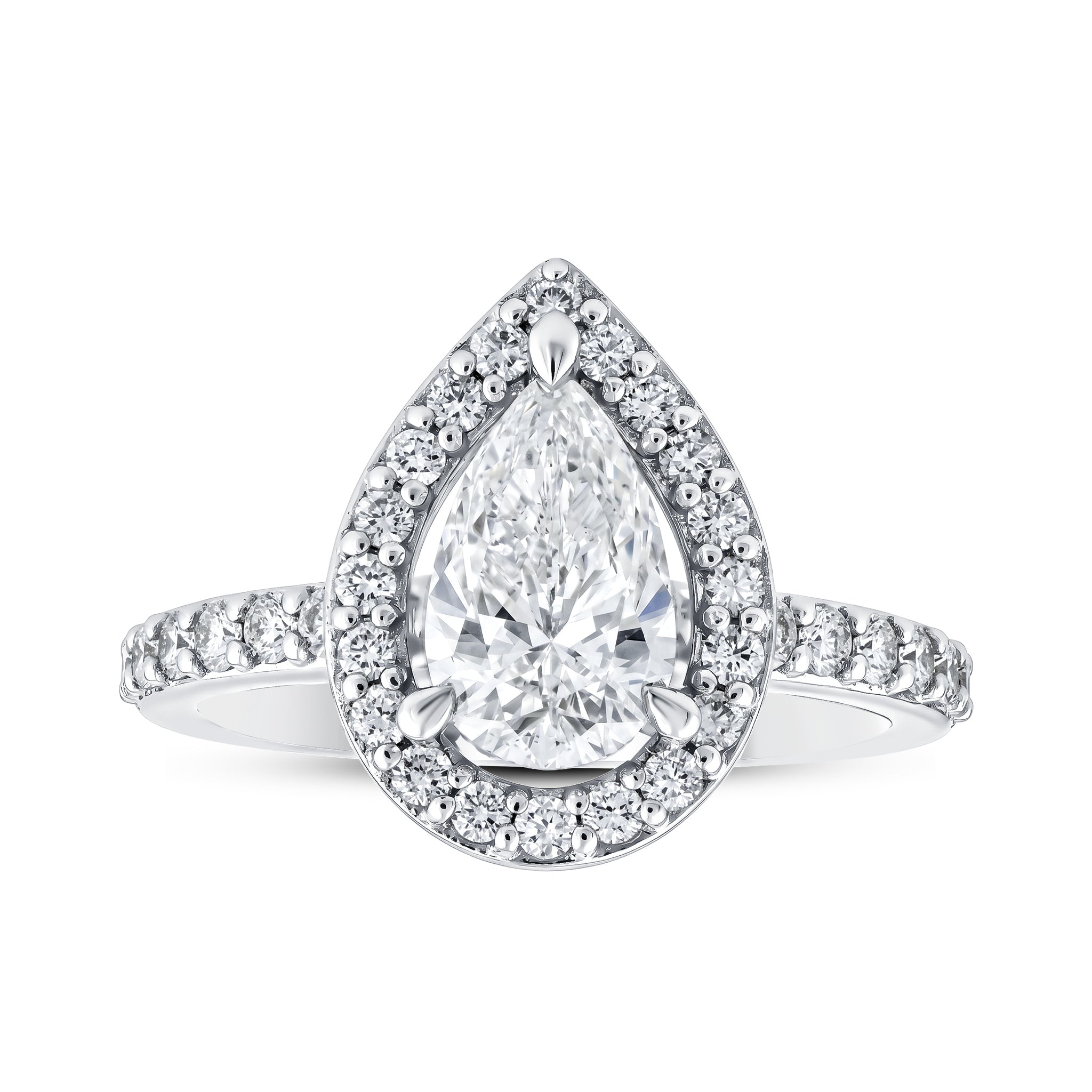 Diamond Side Stone Engagement Ring