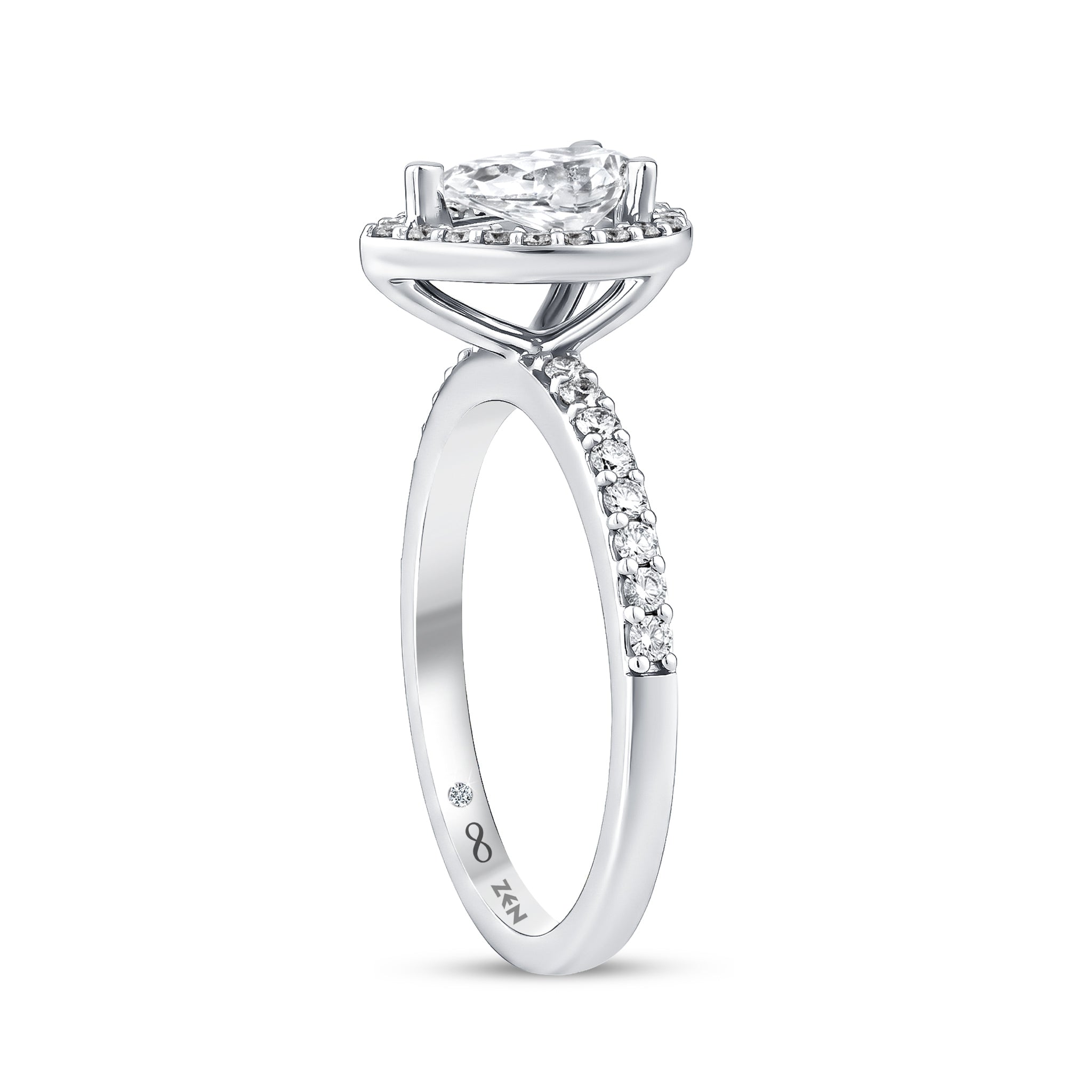 Diamond Side Stone Engagement Ring