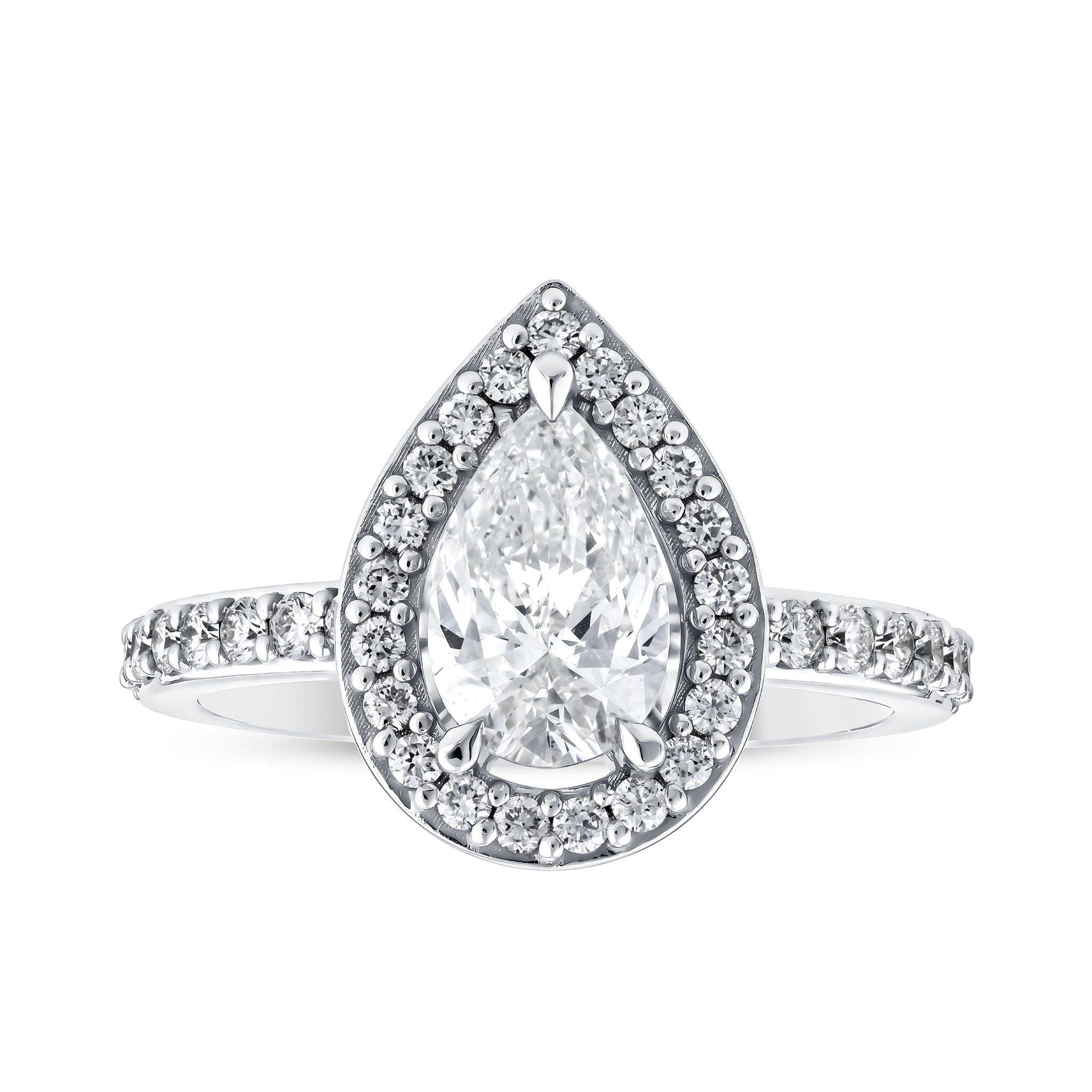 Diamond Side Stone Engagement Ring