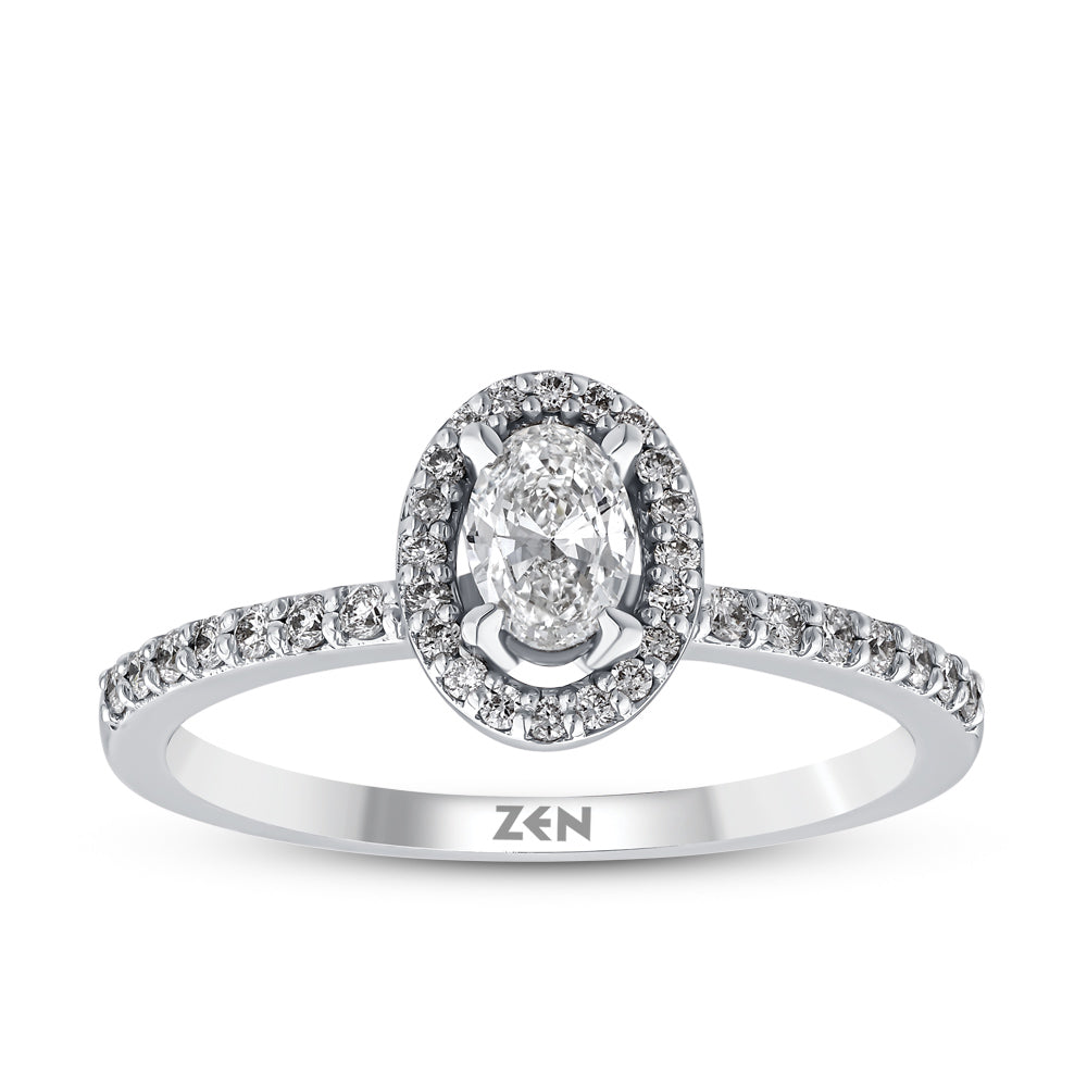 Side Stone Diamond Engagement Ring
