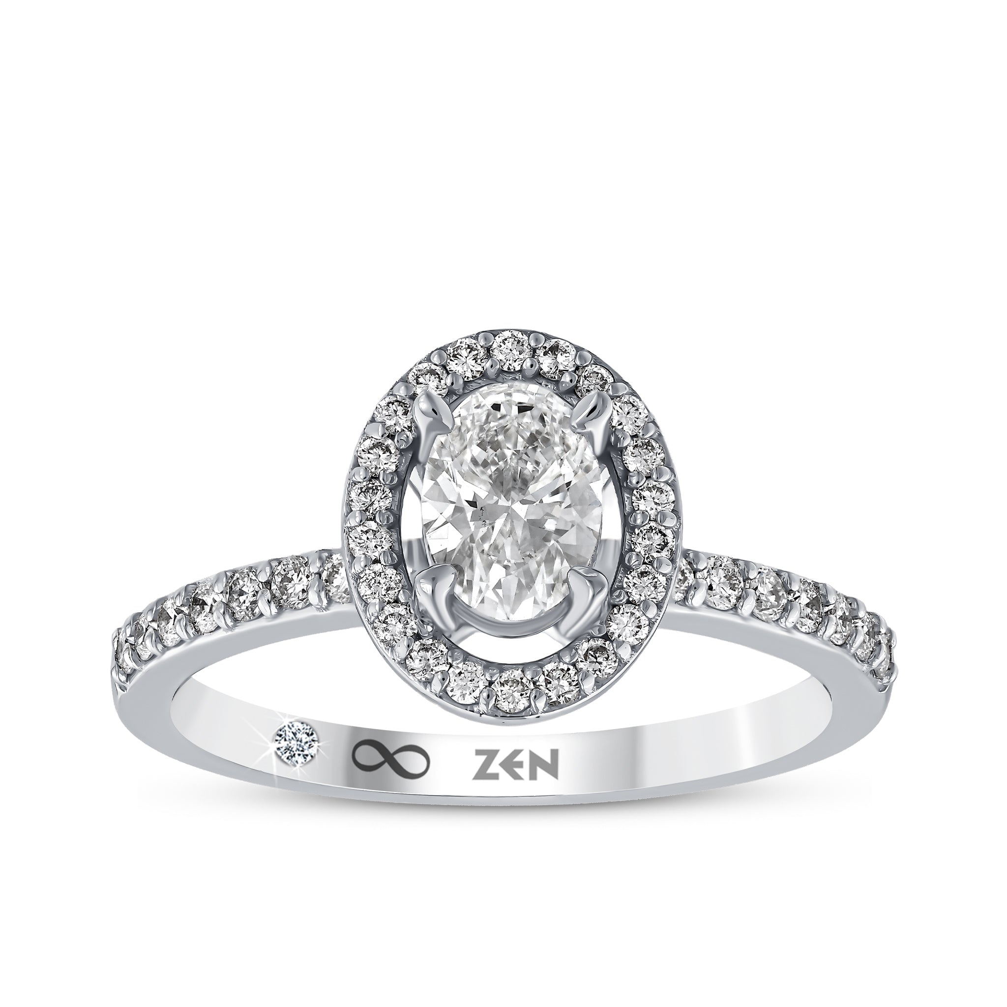 Side Stone Diamond Engagement Ring