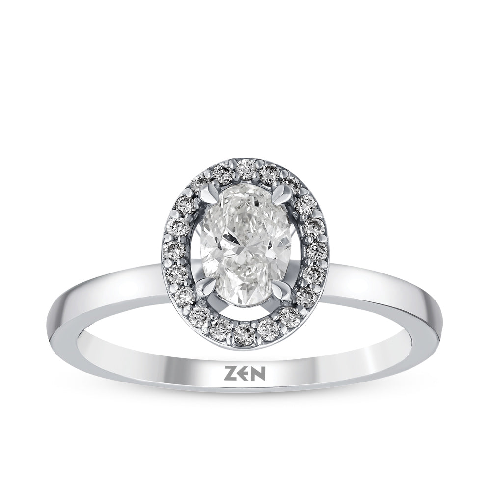 Oval Diamond Engagement Ring