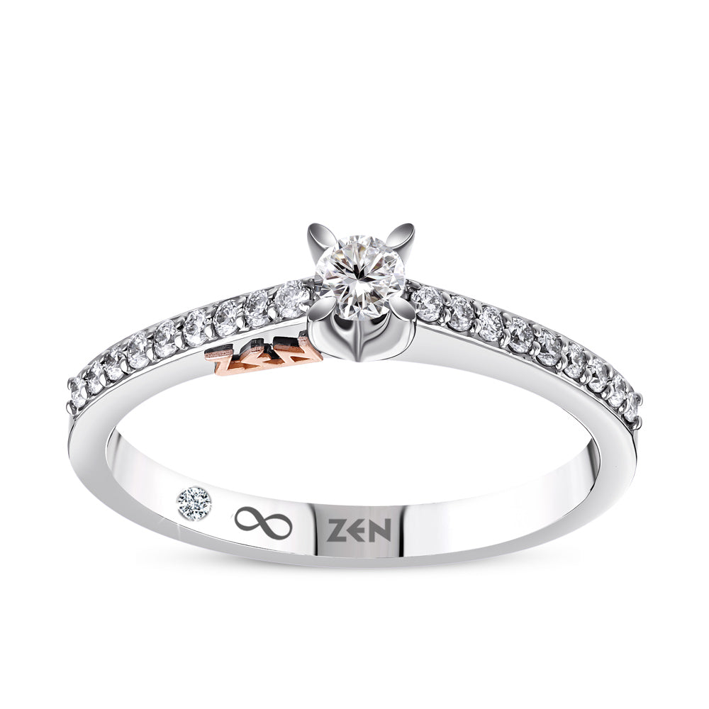 Side Stone Diamond Engagement Ring