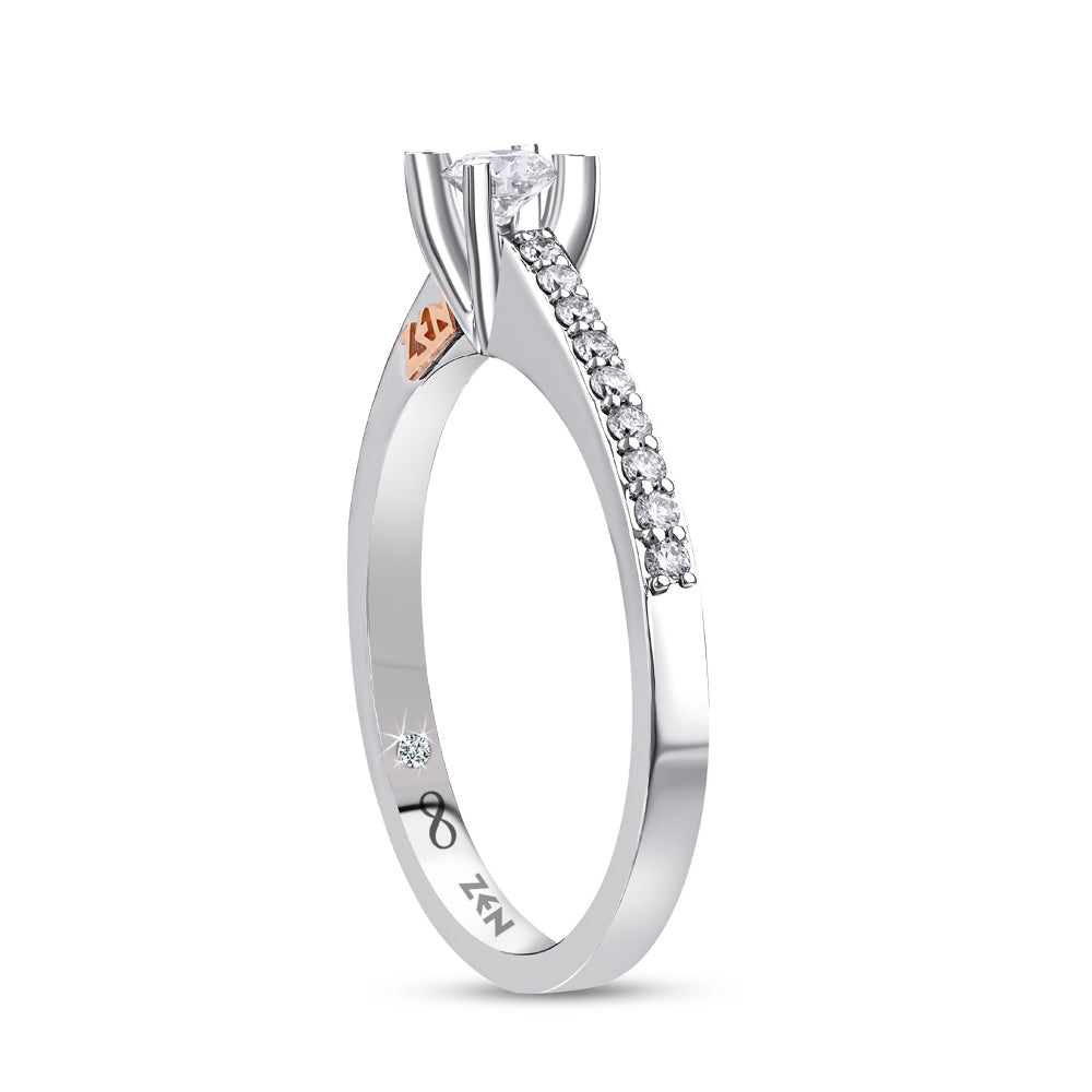 Side Stone Diamond Engagement Ring