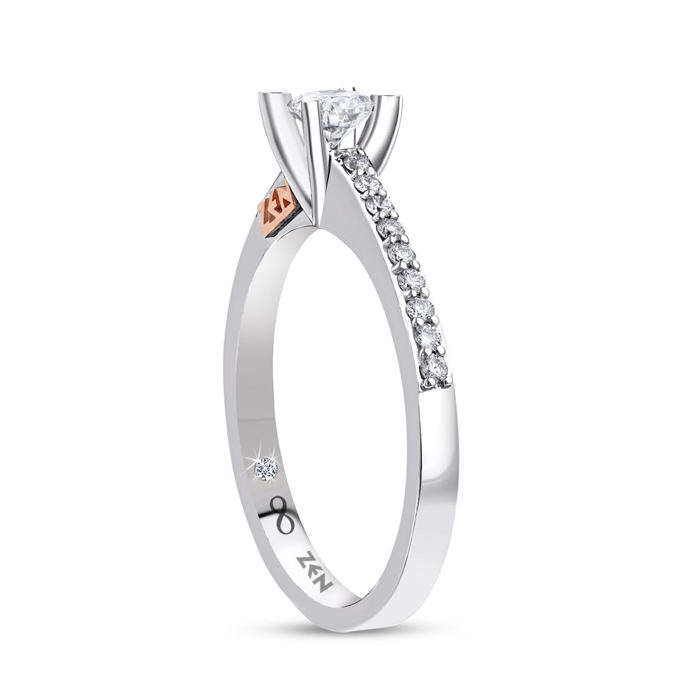 Side Stone Diamond Engagement Ring