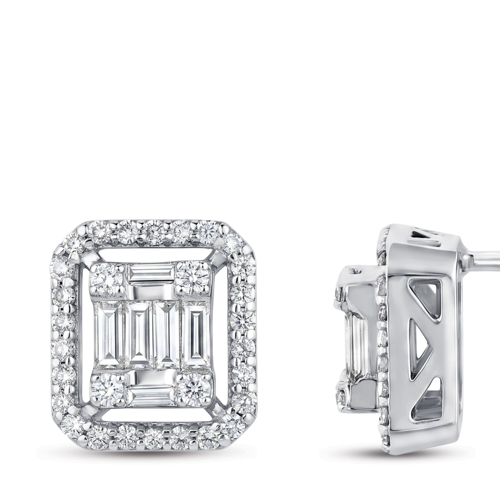 Diamond Baguette Earrings
