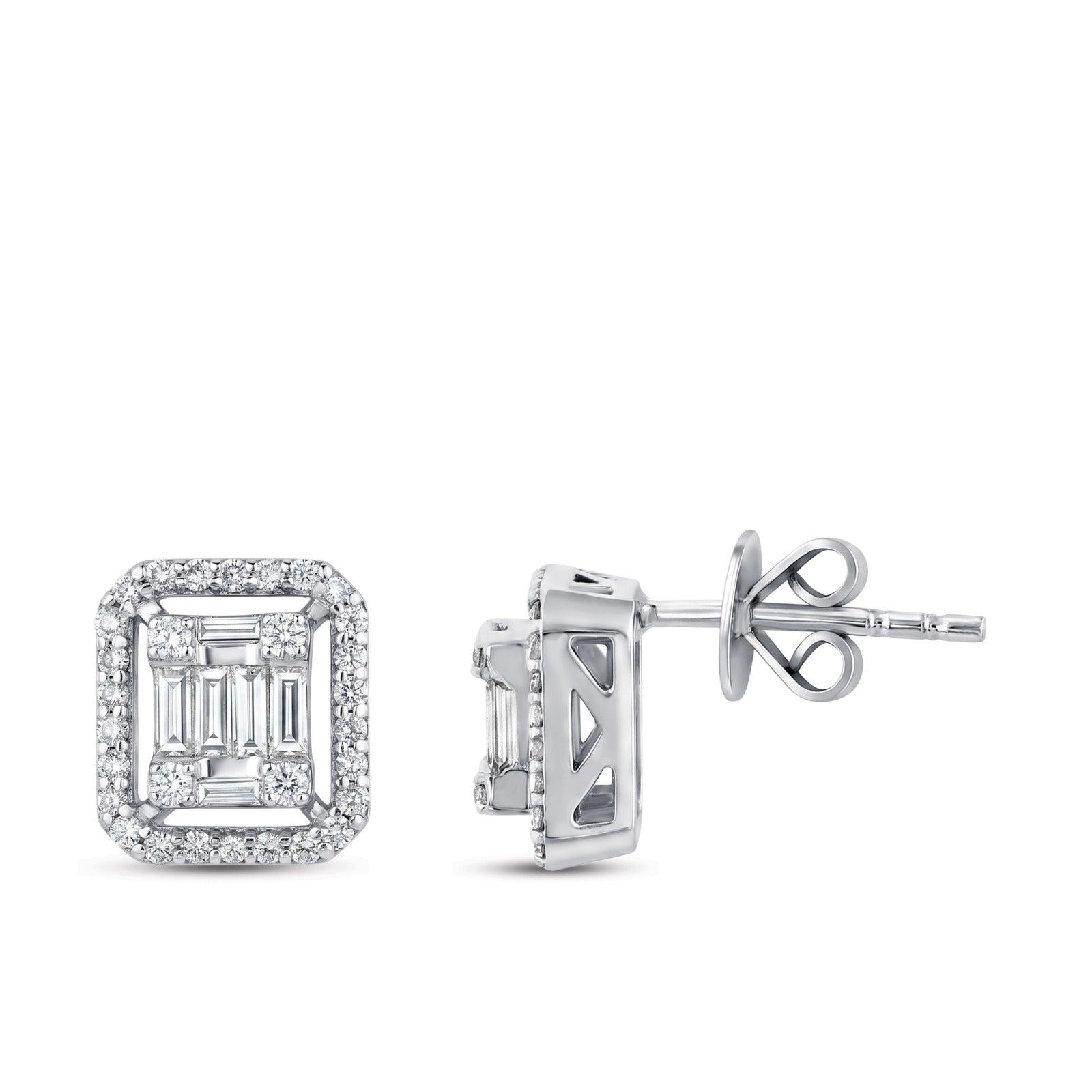 Diamond Baguette Earrings