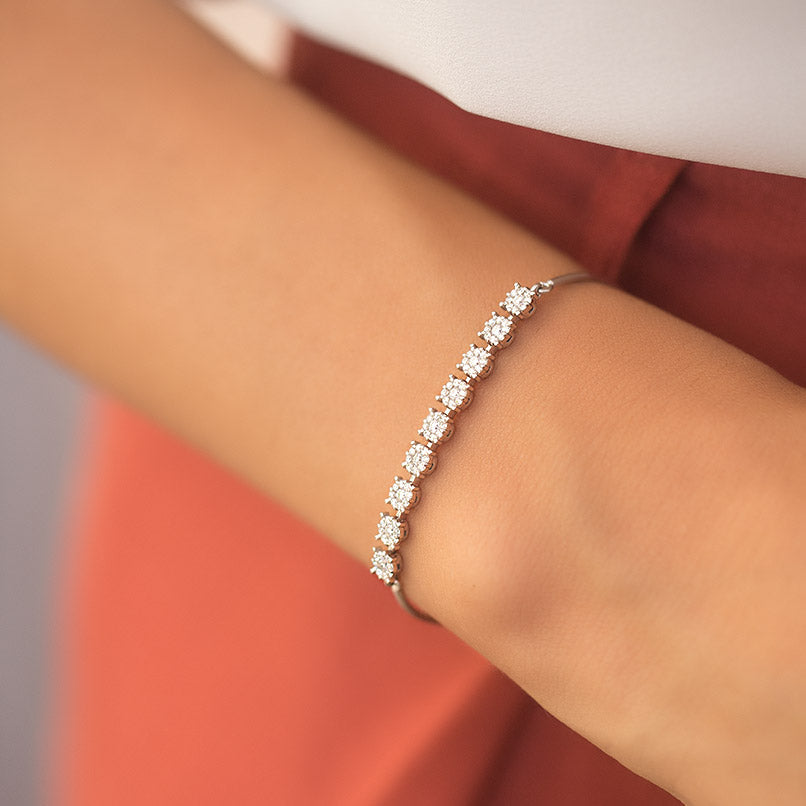 Halo Diamond Bracelet