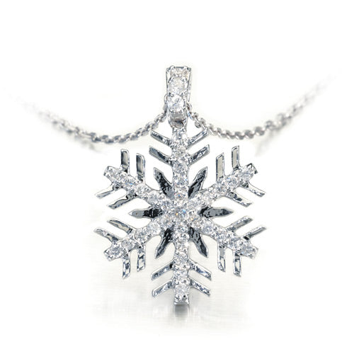 Snowflake Pendant with Chain