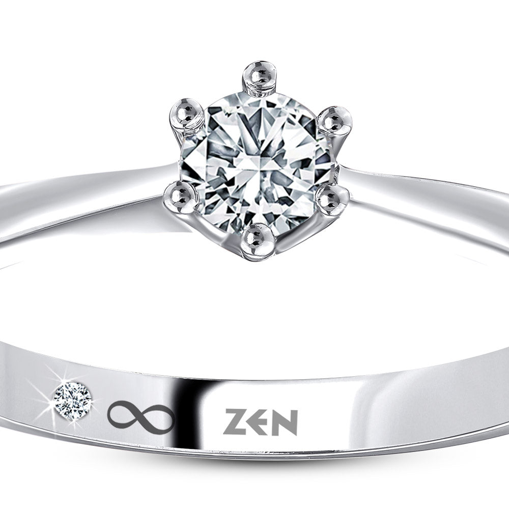 Solitaire Diamond Engagement Ring