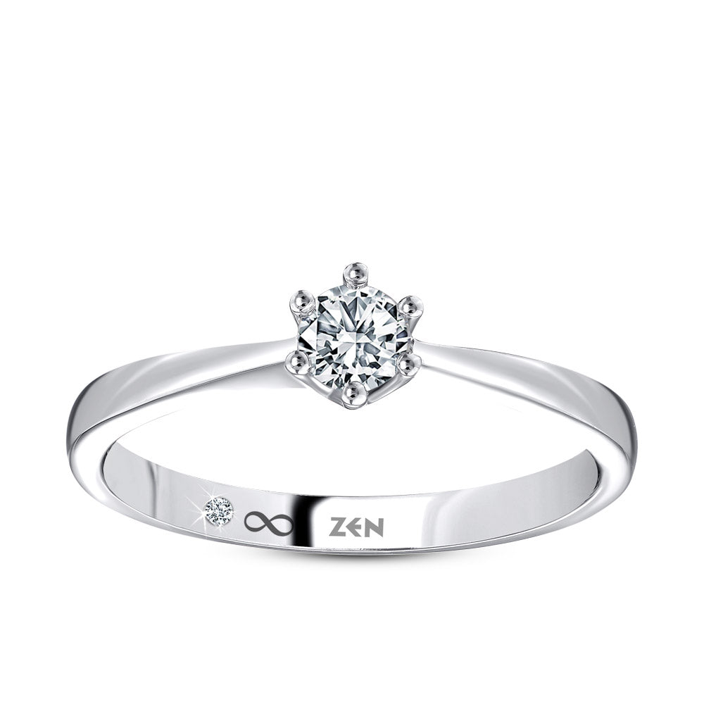 Solitaire Diamond Engagement Ring