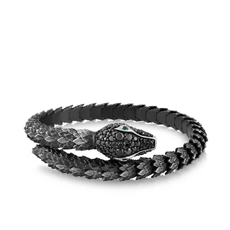 Men Silver Diamond Bracelet
