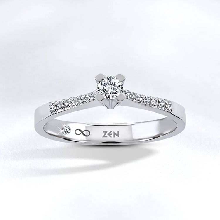 Sidestone Diamond Engagement Ring