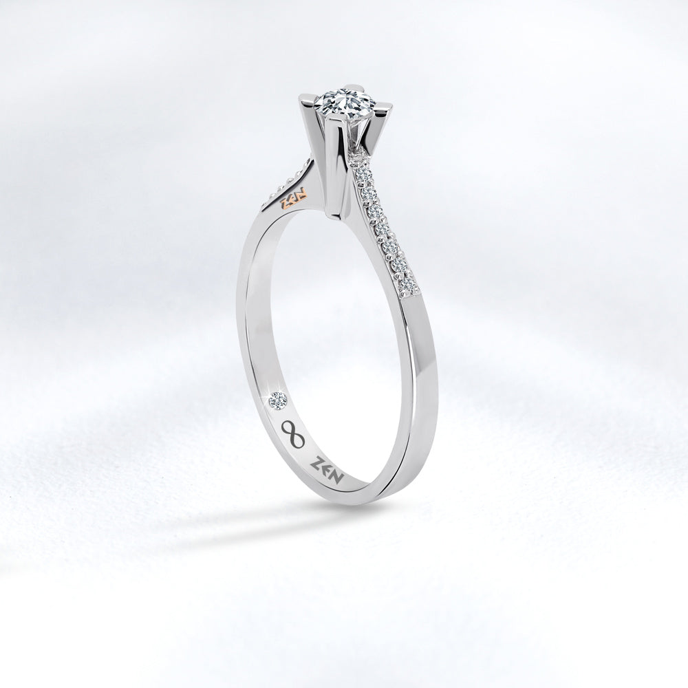 Sidestone Diamond Engagement Ring