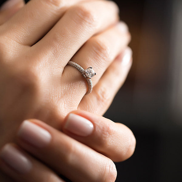 Sidestone Diamond Engagement Ring