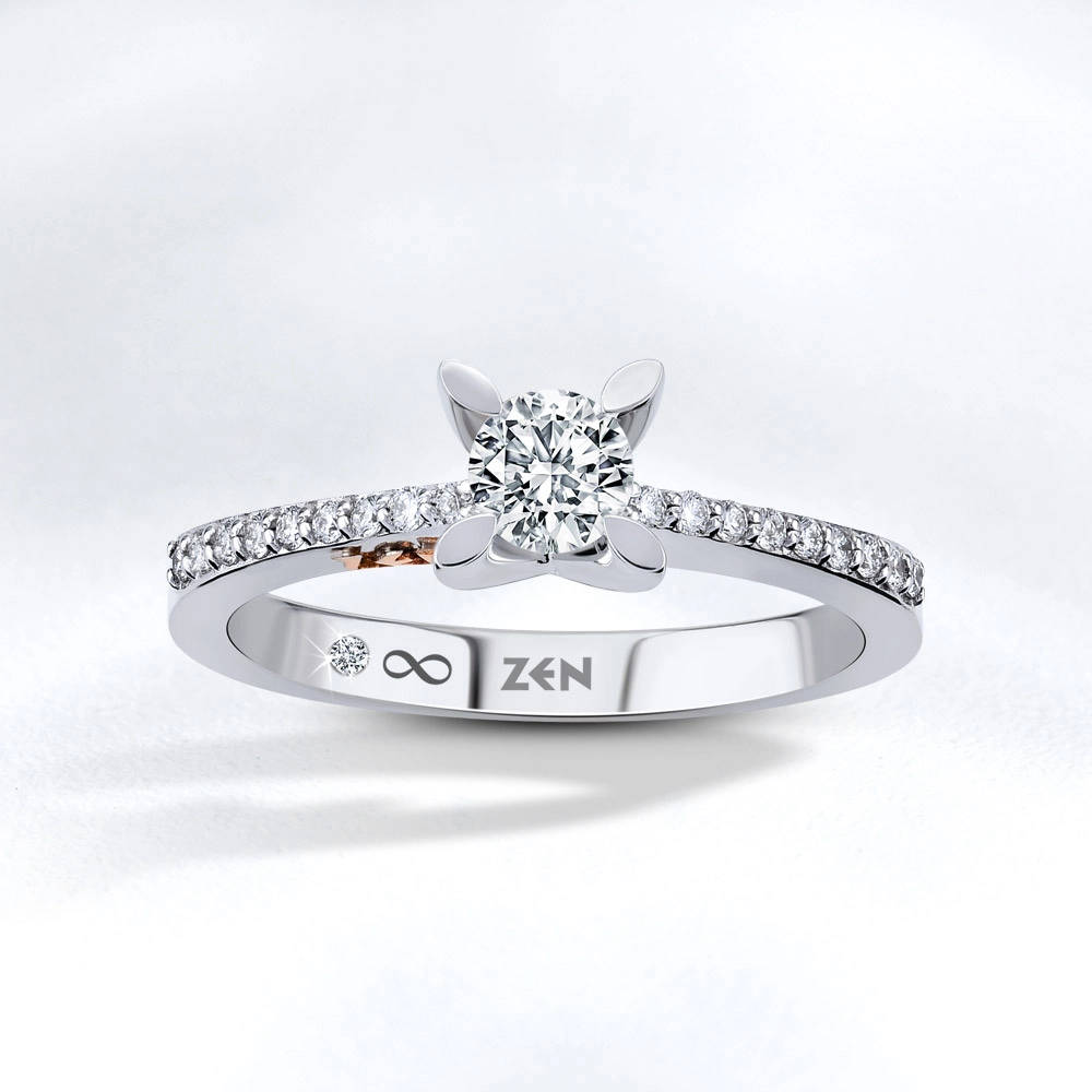 Sidestone Diamond Engagement Ring