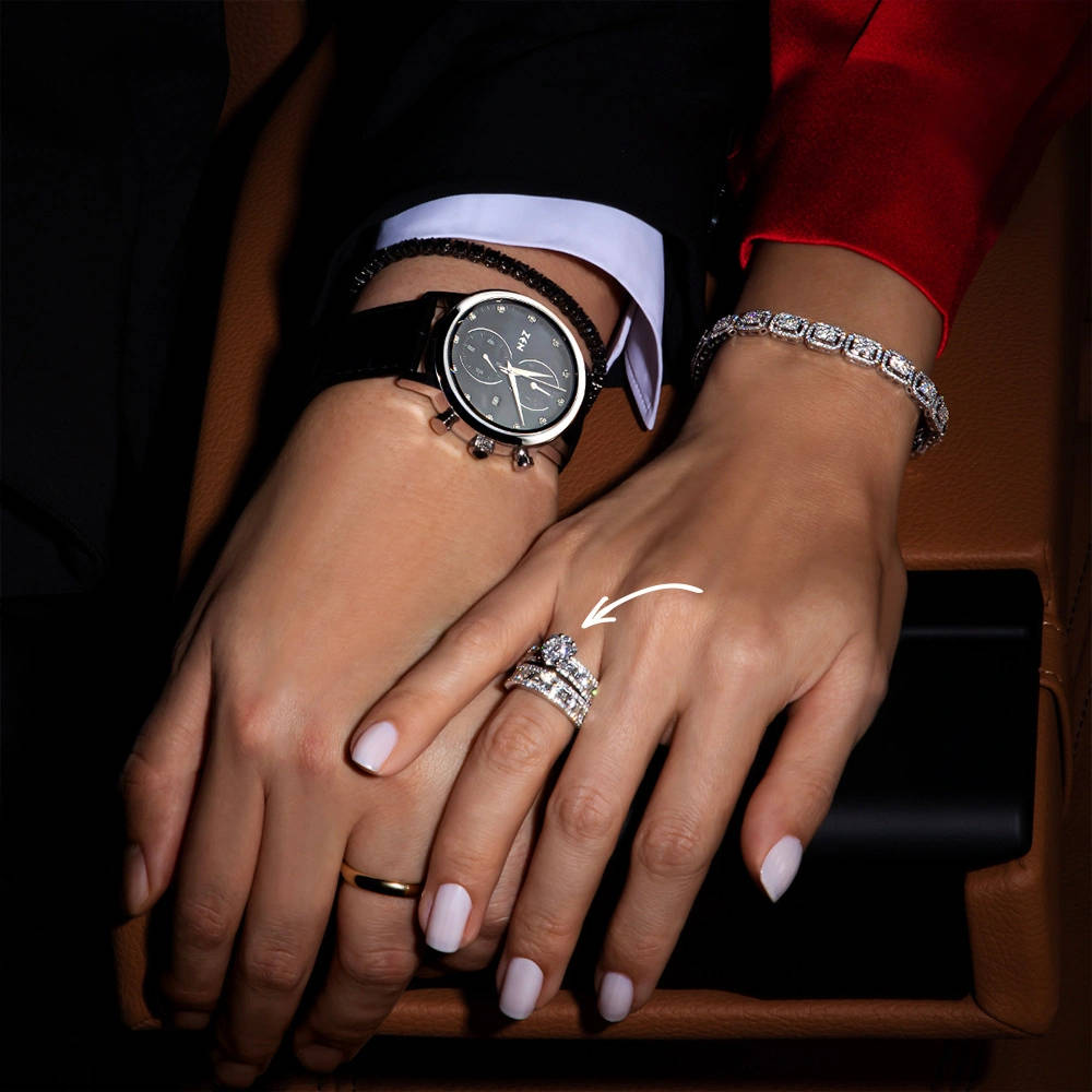 Twins Diamond Engagement Ring