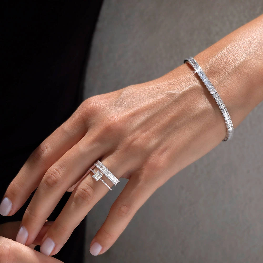 Baguette Diamond Tennis Bracelet