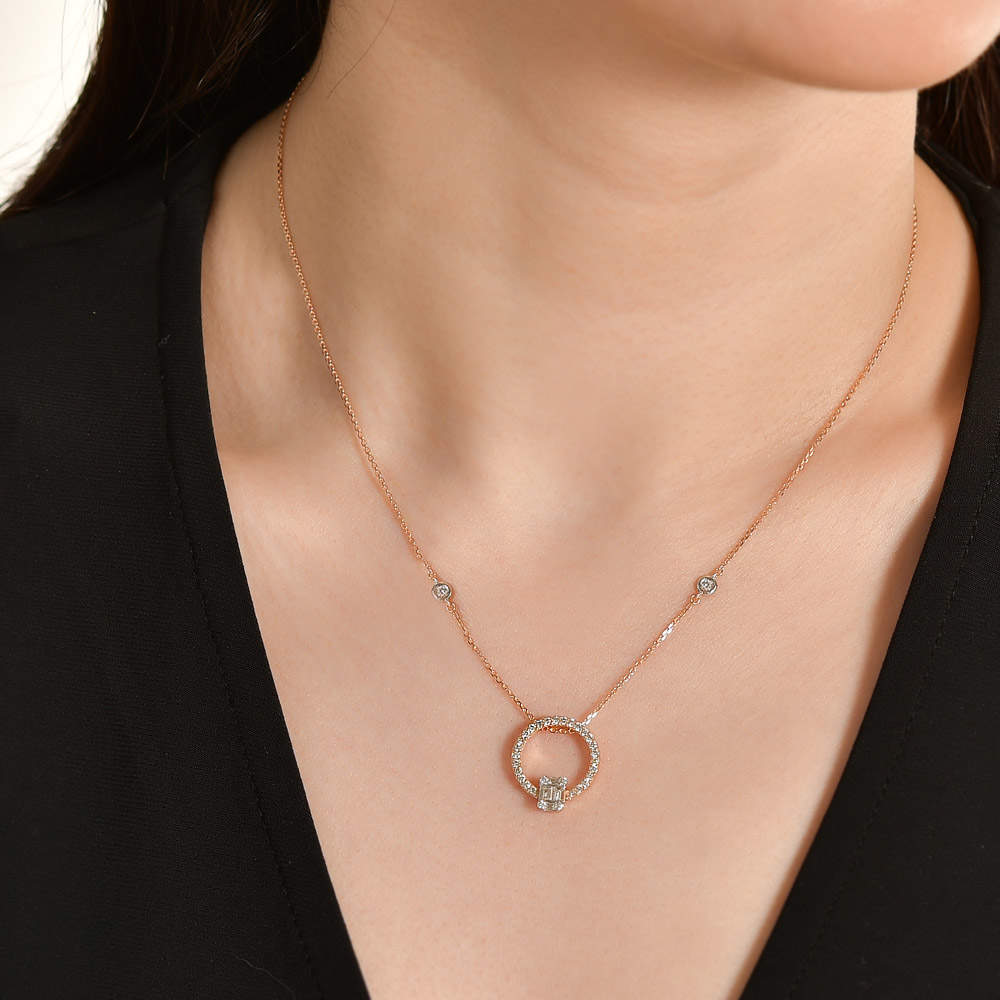 Baguette Diamond Necklace