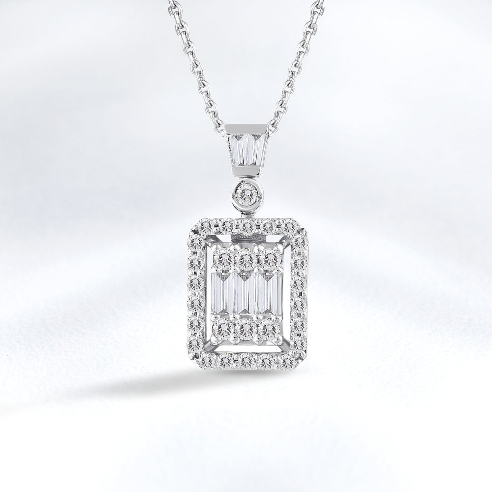 Baguette Diamond Necklace