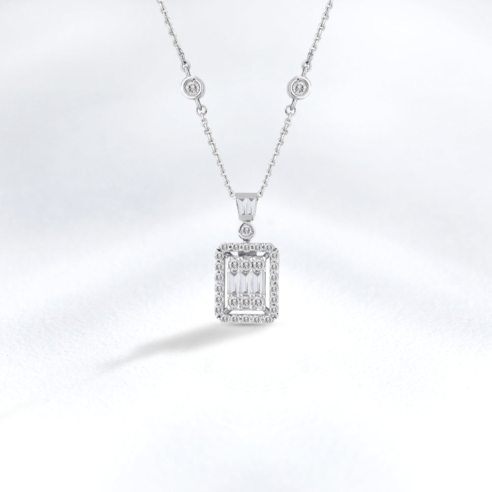 Baguette Diamond Necklace