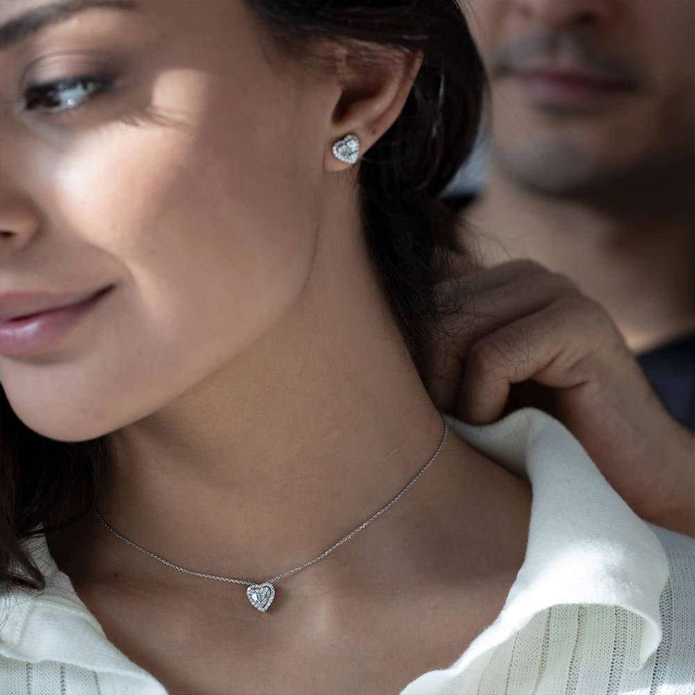 Heart Diamond Earrings