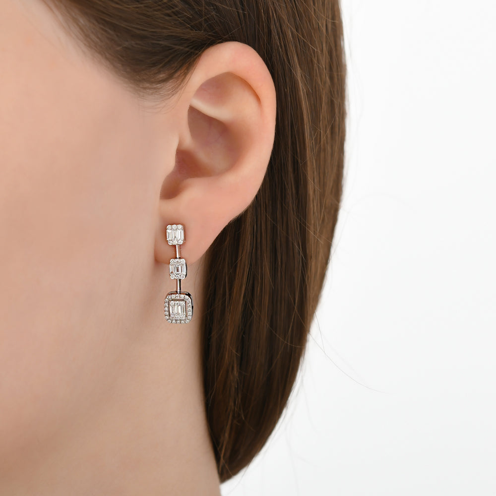 Baguette Diamond Earrings