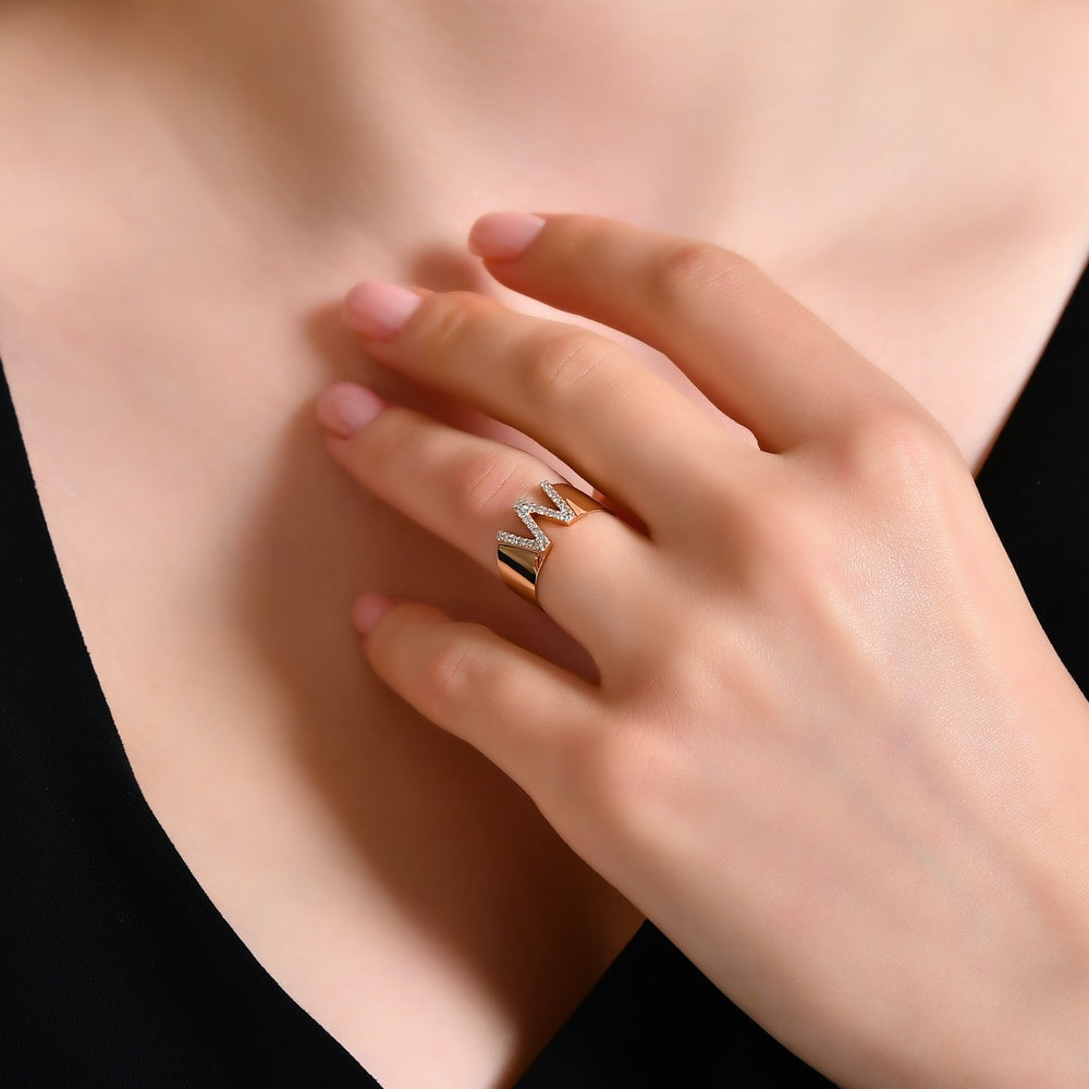 Diamond Initial Ring W