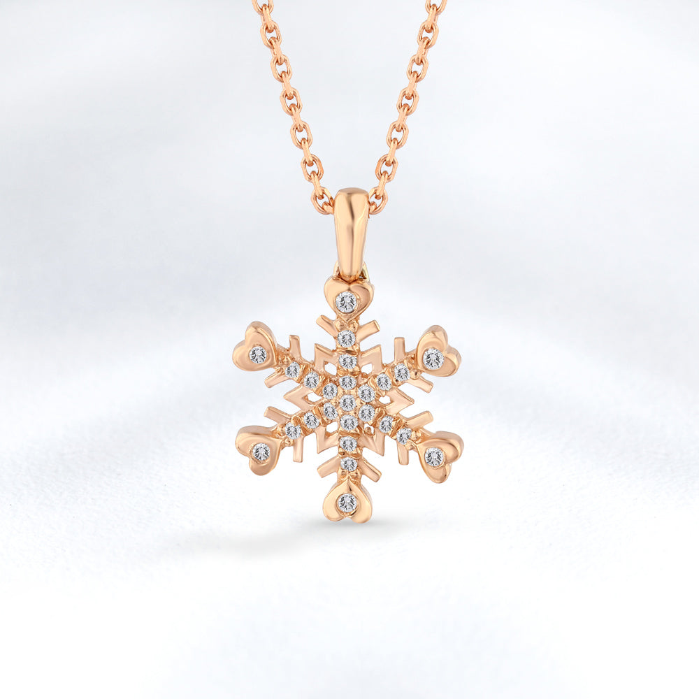 Snowflake Pendant with Chain