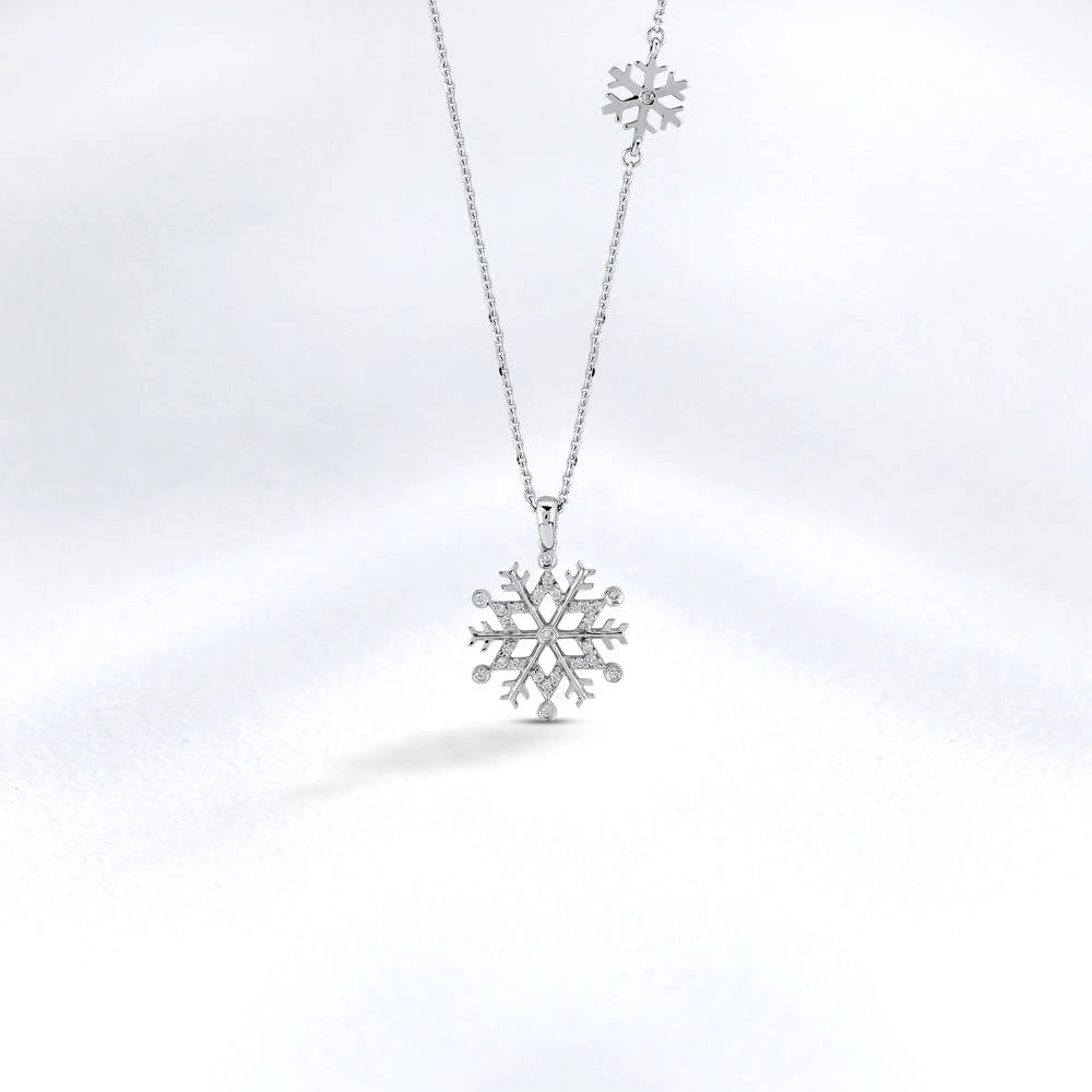 Snowflake Pendant with Chain