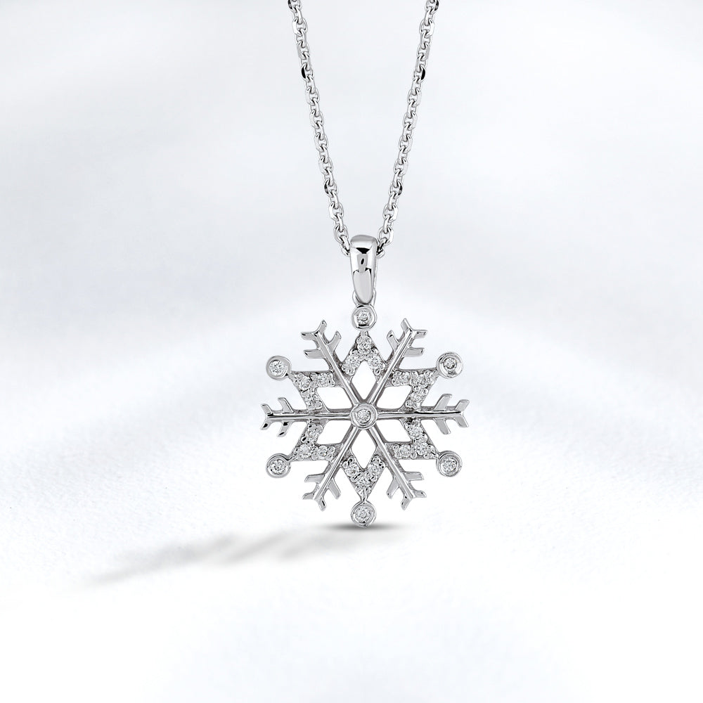 Snowflake Pendant with Chain