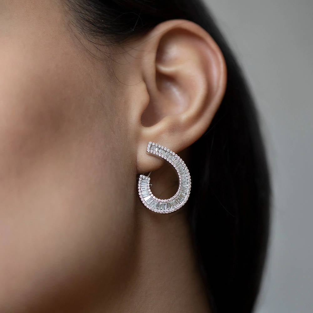 Hoop Diamond Earrings