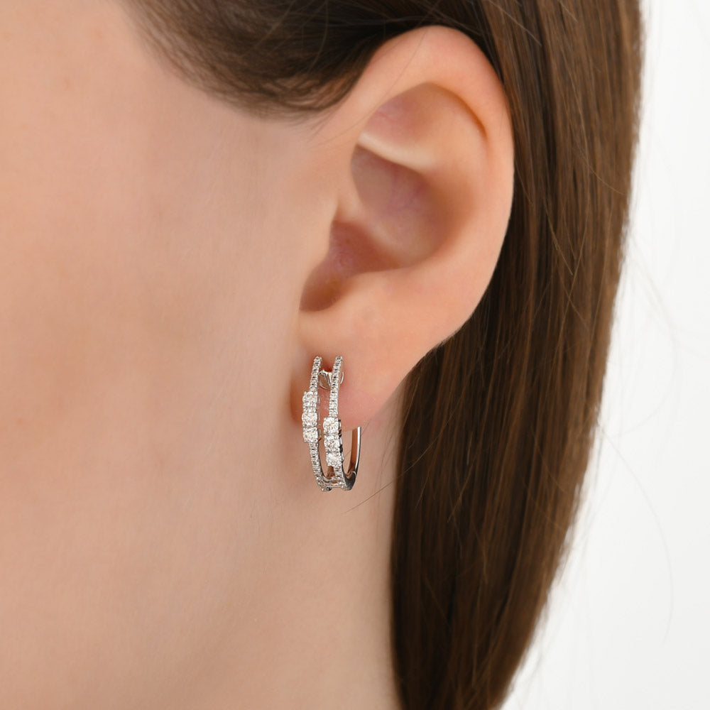 Hoop Diamond Earrings