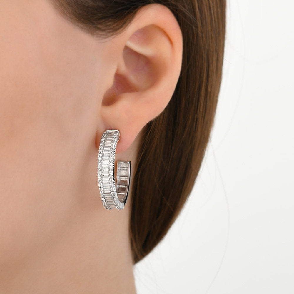 Hoop Diamond Earrings