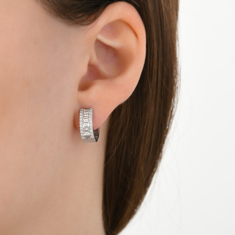 Hoop Diamond Earrings