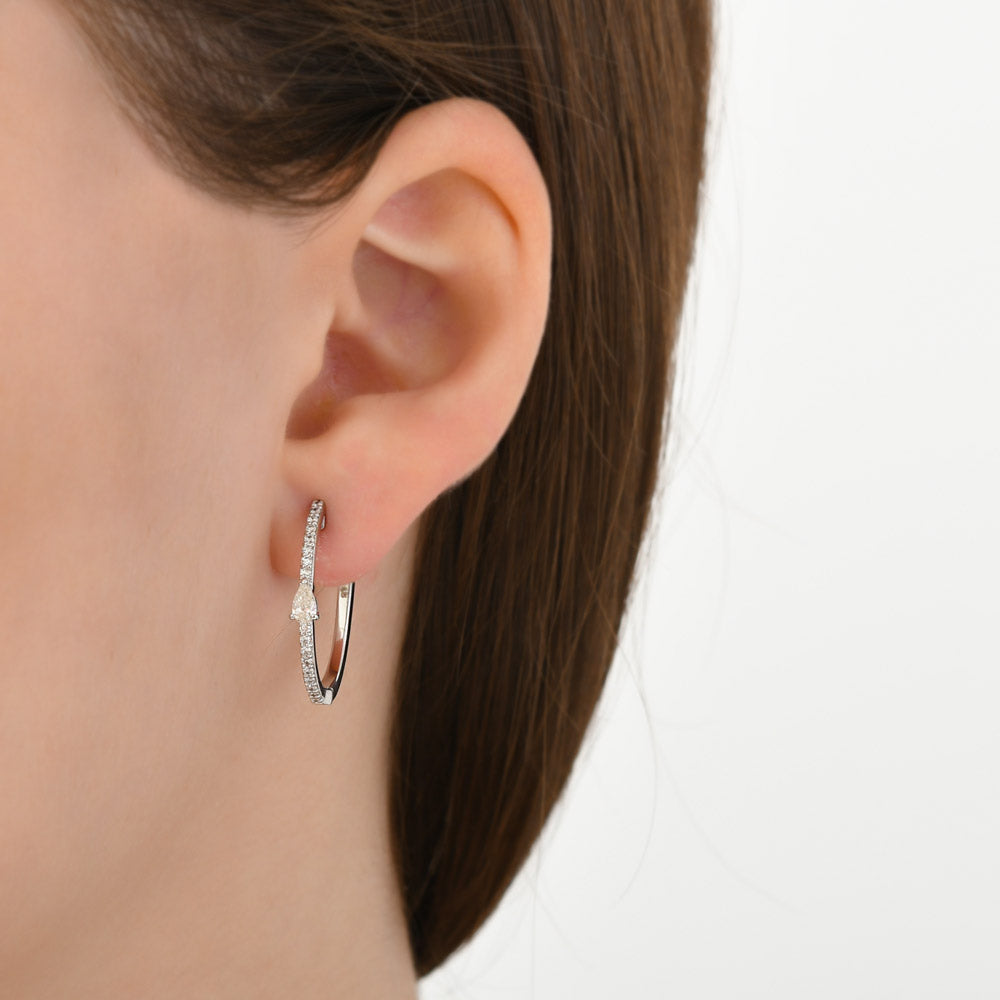 Hoop Diamond Earrings