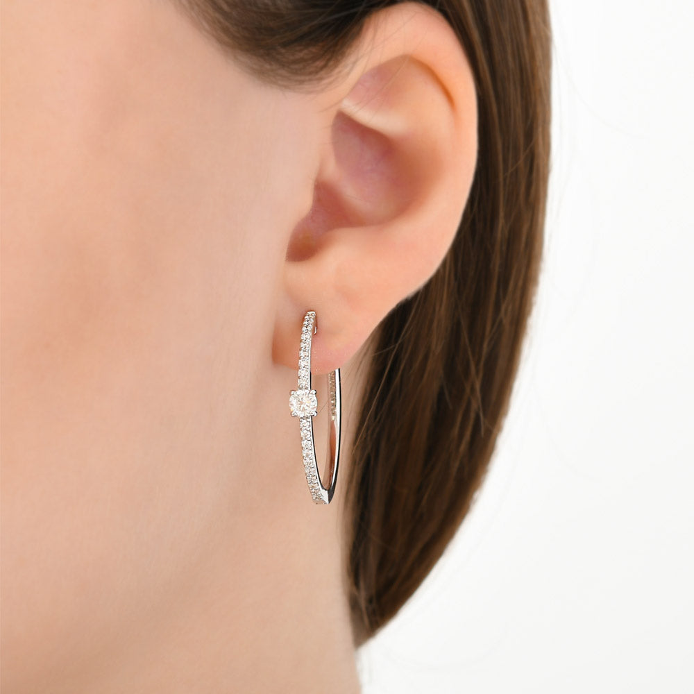 Hoop Diamond Earrings