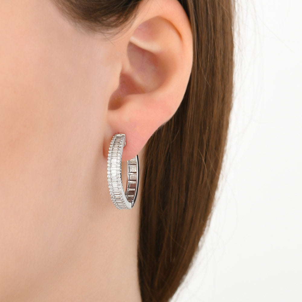 Hoop Diamond Earrings