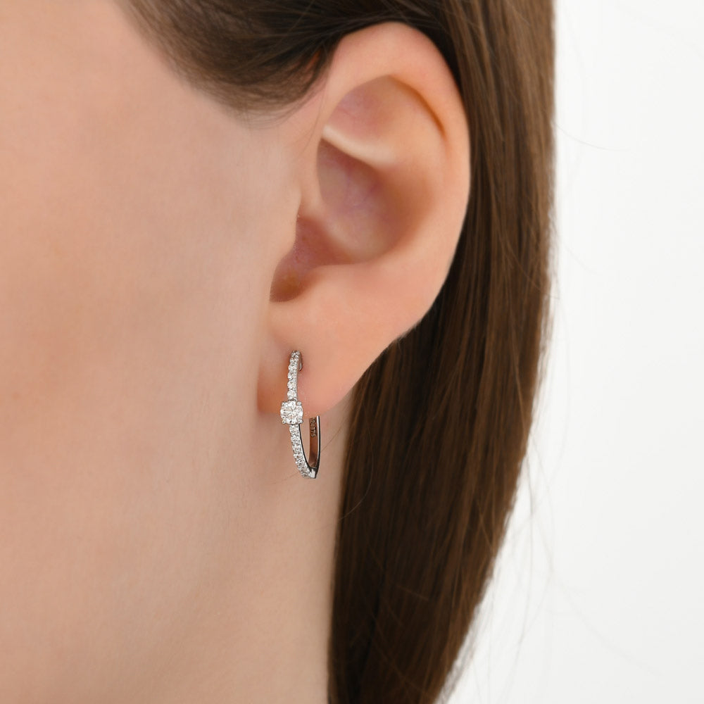 Hoop Diamond Earrings