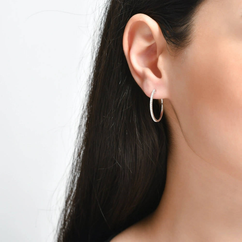 Hoop Diamond Earrings