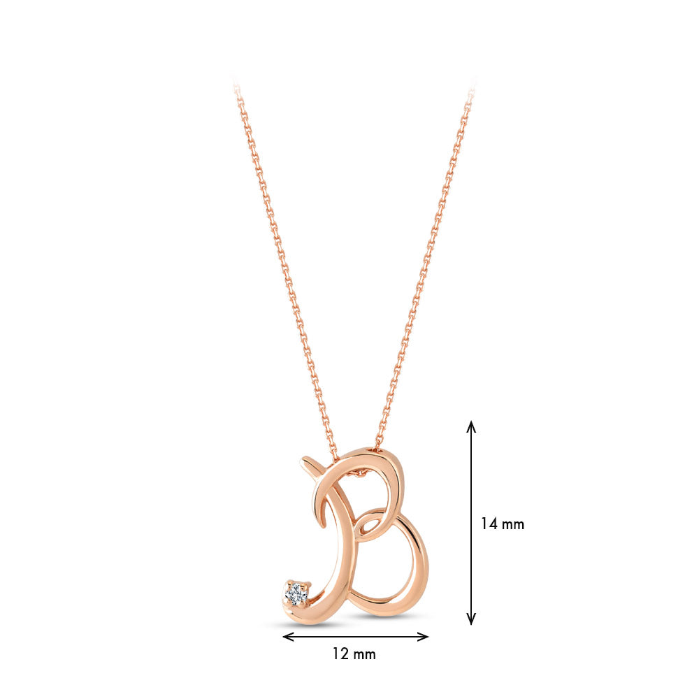 Diamond Initial Necklace B