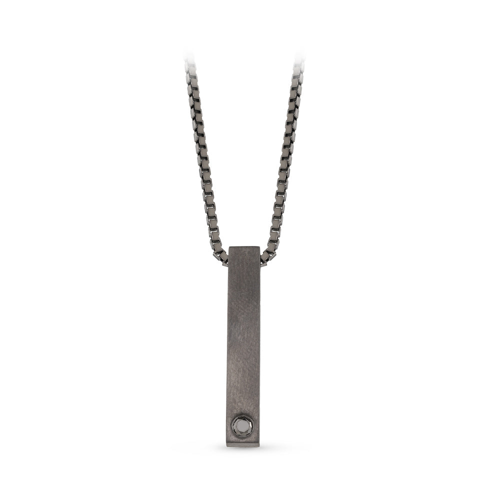 Men Silver Diamond Necklace
