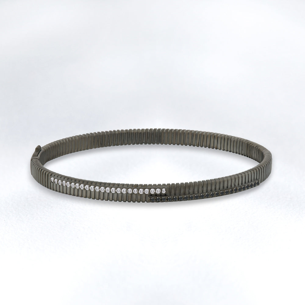 Men Silver Diamond Bracelet