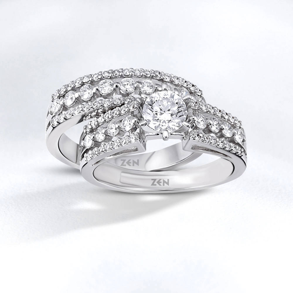 Modern Diamond Engagement Ring