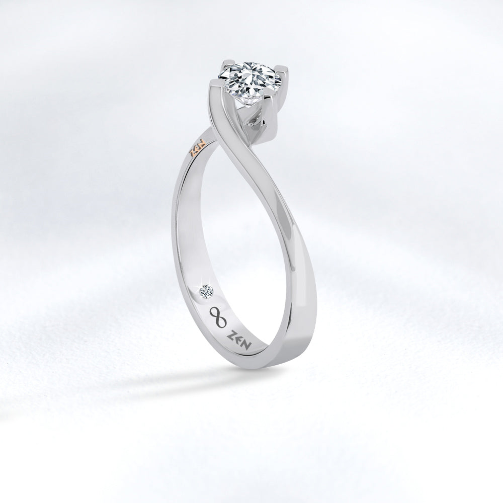 Modern Diamond Engagement Ring