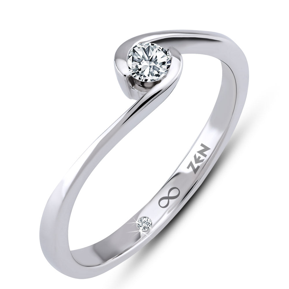 Modern Diamond Engagement Ring