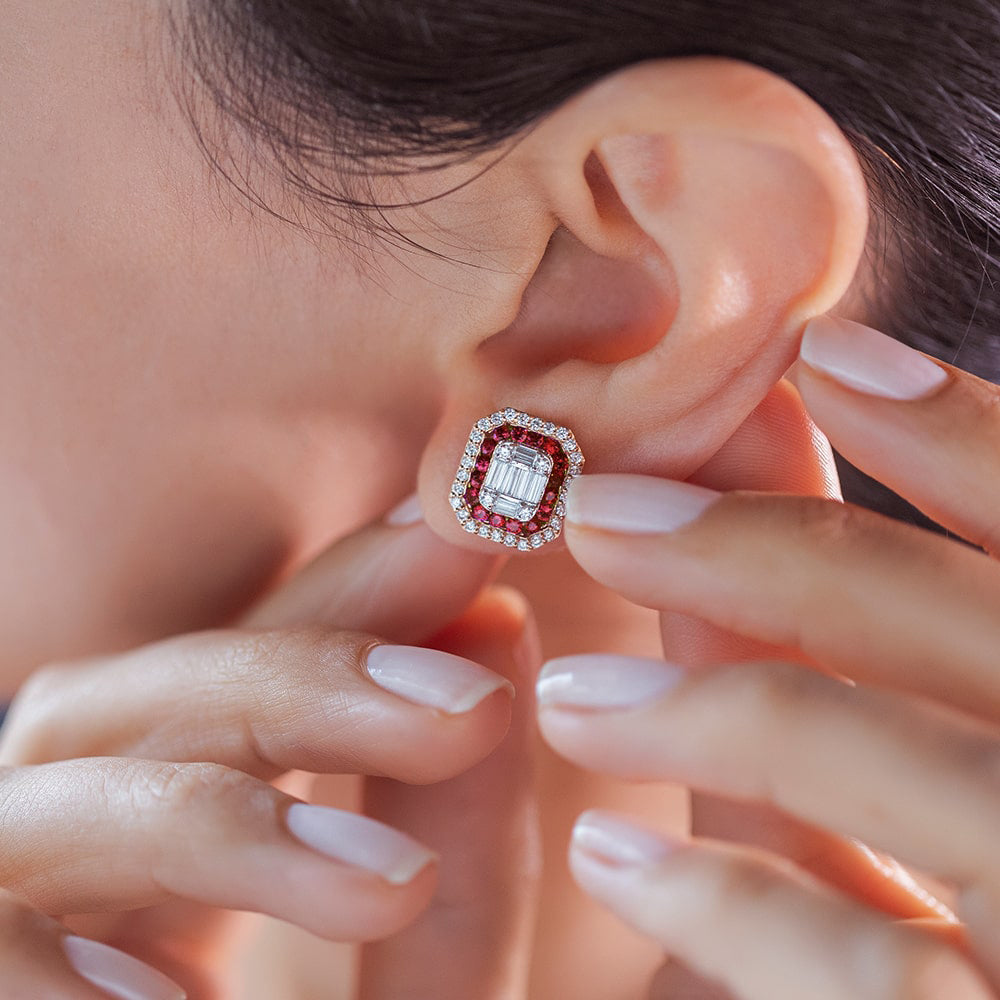 Ruby Stud Earrings
