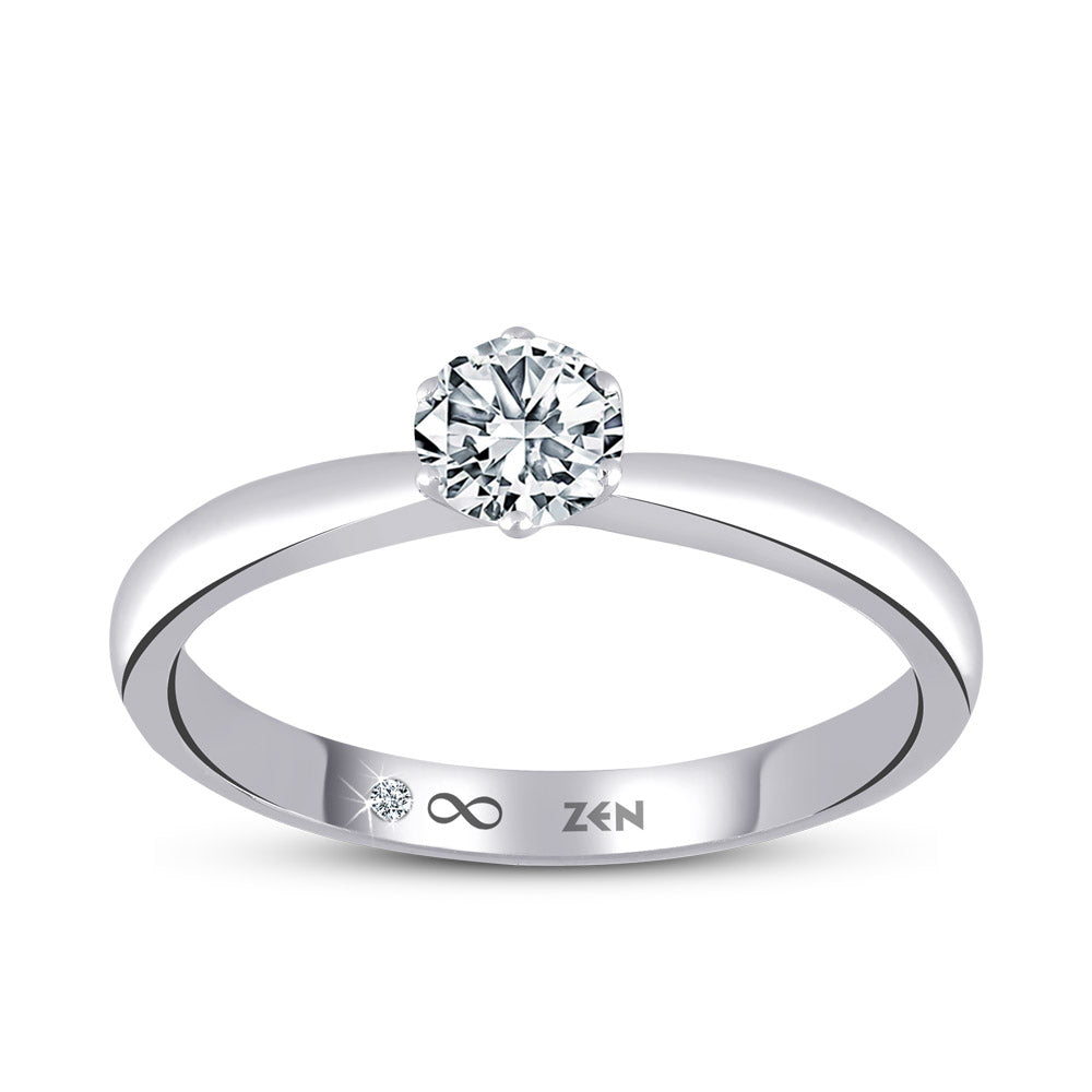 Solitaire Diamond Engagement Ring