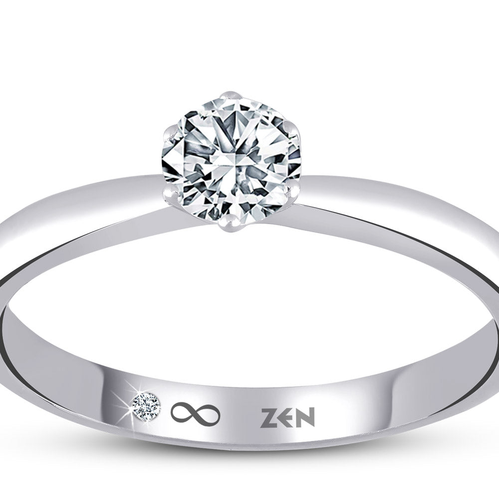 Solitaire Diamond Engagement Ring