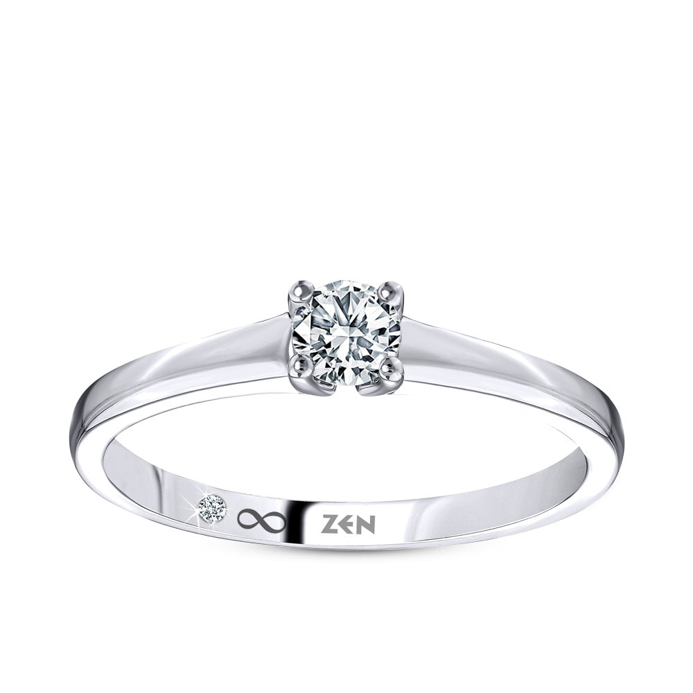Solitaire Diamond Engagement Ring